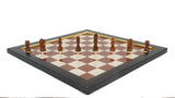 playminds 21" Boutique Grandmaster Wooden Chess Set – Gold-Inlay Pedestal Edition