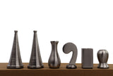 playminds 21-Inch Luxury Roman Empire Minimalist Metal Chess Set | Artisan Rosewood & Maple