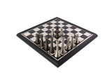 playminds 21-Inch Large Luxury Metal Chess Set – Polished Brass & Silver Staunton"