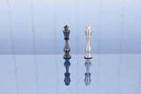 playminds 21-Inch Luxury Roman Empire Metal Chess Set | Artisan Rosewood & Maple