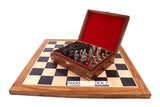 playminds Roman Empire Metal Chess Set with Hand-Carved Artisan Chest