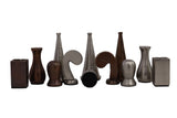 playminds 21-Inch Luxury Roman Empire Minimalist Metal Chess Set | Artisan Rosewood & Maple