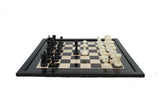 playminds 21" Artisan Heritage Wooden Chess Set – Glossy Crimson & Ebony Collector Series