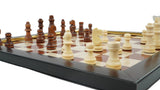 playminds 21" Boutique Grandmaster Wooden Chess Set – Gold-Inlay Pedestal Edition