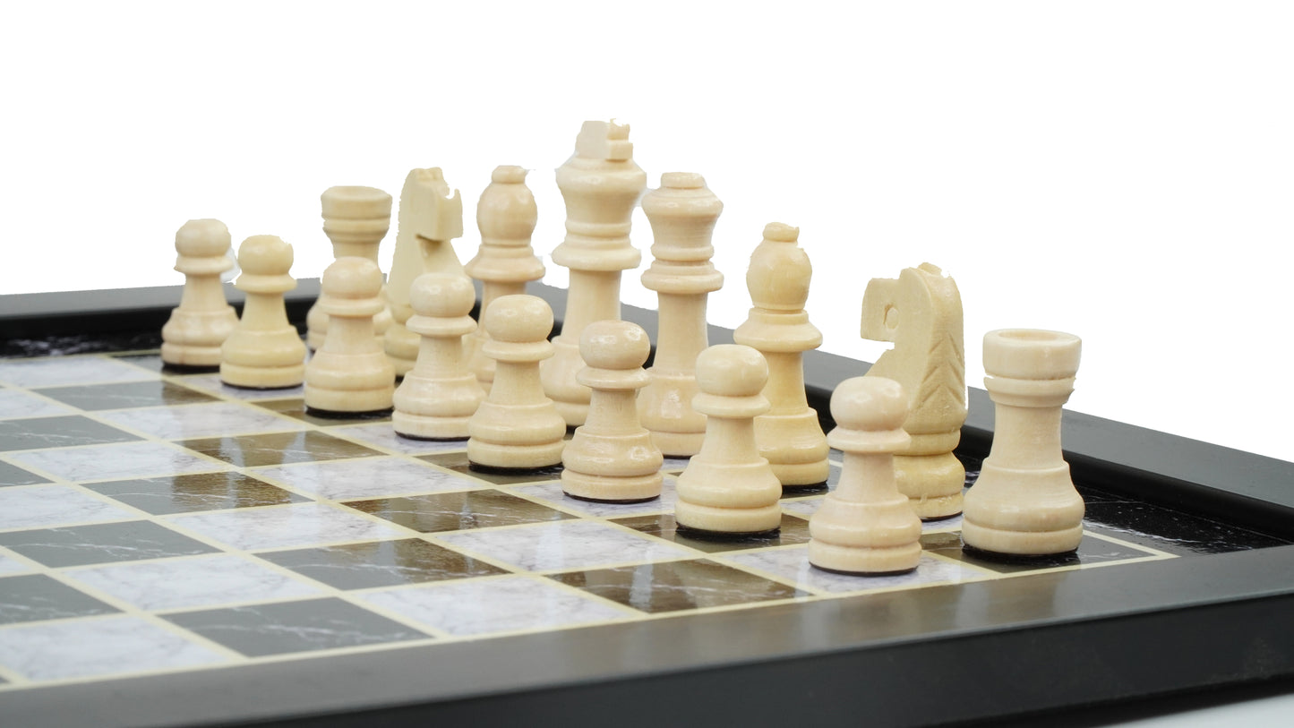playminds 21" Professional Tournament Wooden Chess Set – High-Gloss Pedestal Edition