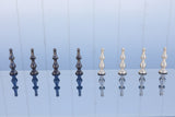 playminds 21-Inch Luxury Roman Empire Metal Chess Set | Artisan Rosewood & Maple