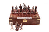 playminds Roman Empire Metal Chess Set