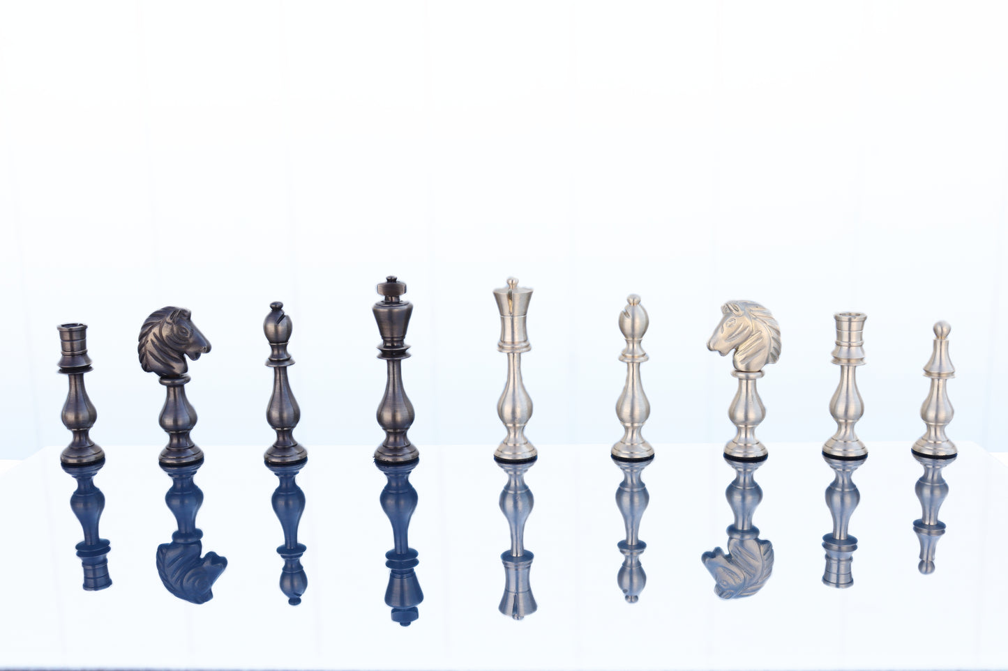 playminds 21-Inch Luxury Roman Empire Metal Chess Set | Artisan Rosewood & Maple