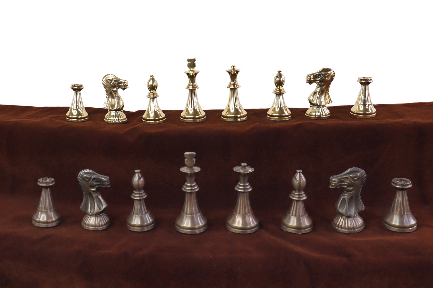 playminds 21" Luxury Roman Empire Metal Chess Set | Artisan Bud Rosewood & Maple