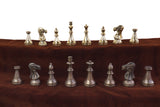 playminds 21" Luxury Roman Empire Metal Chess Set | Artisan Bud Rosewood & Maple