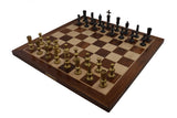 playminds Luxury Regency Series Metal Chess Set | Polished Brass & Gunmetal Black