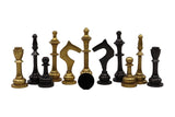 playminds Minimalist Slim-Line Metal Chess Set | Solid Brass & Gunmetal Black