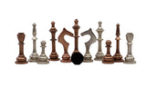 playminds 21-Inch Cylindrical Metal Chess Set | Machined Brass & Gunmetal