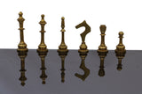 playminds Luxury Two-Tone Metal Staunton Chess Set | Polished Brass & Chrome