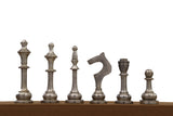 playminds Mirror-Finish Metal Staunton Chess Set | Polished Brass & Silver Chrome