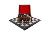 playminds 21-Inch Large Luxury Metal Chess Set – Polished Brass & Silver Staunton"