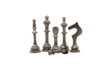 playminds 21-Inch Cylindrical Metal Chess Set | Machined Brass & Gunmetal
