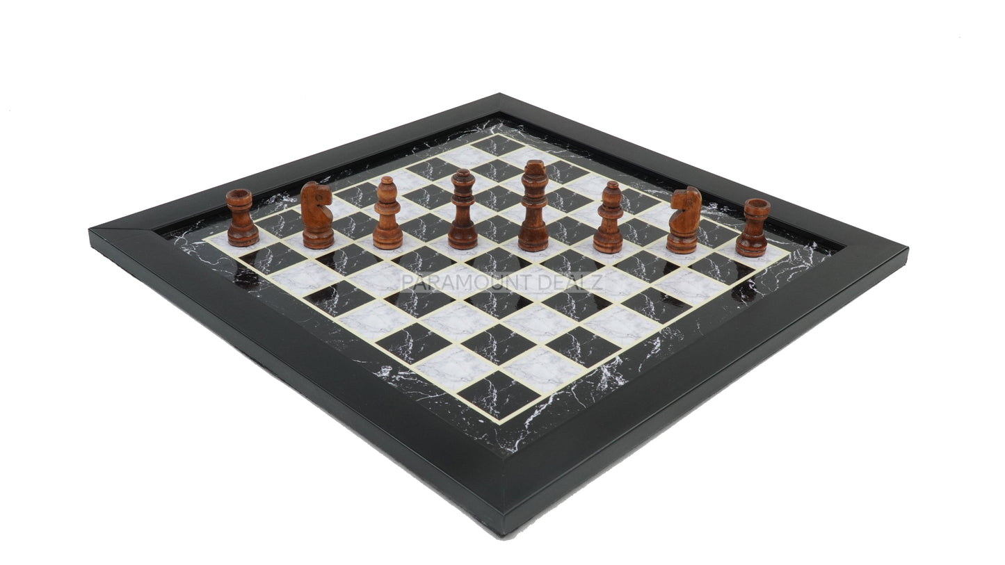 playminds 21" Professional Tournament Wooden Chess Set – High-Gloss Pedestal Edition