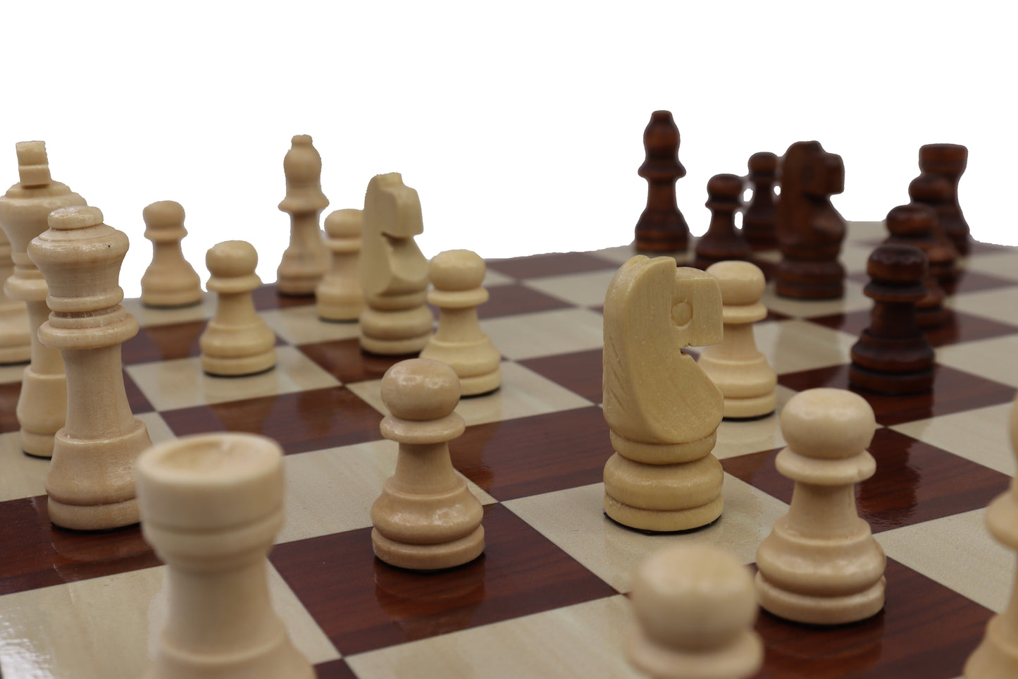 playminds 21-Inch Professional Staunton Wooden Chess Set with Tiered Pedestal Board