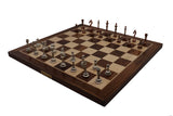 playminds 21-Inch Cylindrical Metal Chess Set | Machined Brass & Gunmetal