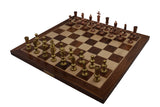 playminds Ultra-Slim Sculptural Metal Chess Set | Polished Brass & Gunmetal