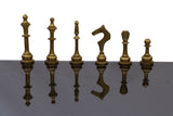 playminds Minimalist Slim-Line Metal Chess Set | Solid Brass & Gunmetal Black