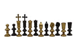 playminds Luxury Regency Series Metal Chess Set | Polished Brass & Gunmetal Black