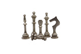 playminds Mirror-Finish Metal Staunton Chess Set | Polished Brass & Silver Chrome