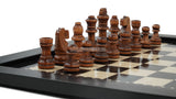 playminds 21" Signature Tournament Wooden Chess Set – Natural Grain & Staunton Series