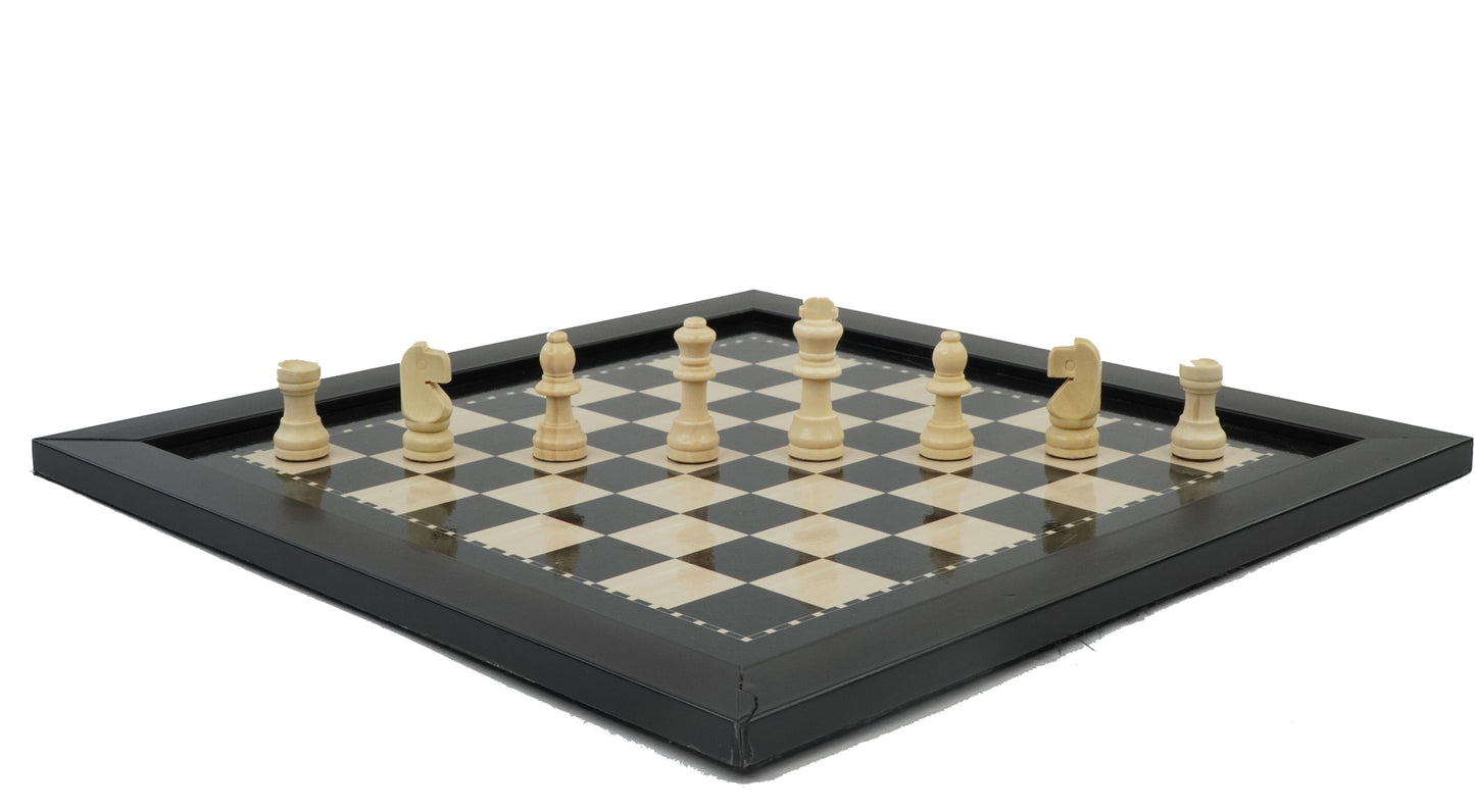 playminds 21" Signature Tournament Wooden Chess Set – Natural Grain & Staunton Series