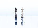 playminds 21-Inch Luxury Roman Empire Metal Chess Set | Artisan Rosewood & Maple