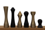 playminds Roman Empire Metal Chess Set & Artisan Carved Chest