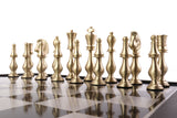 playminds 21-Inch Luxury Roman Empire Metal Chess Set | Artisan Rosewood & Maple