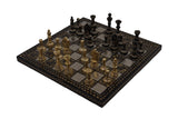 playminds 21" Luxury Roman Empire Minimalist Metal Chess Set | Bud Rosewood & Maple