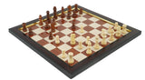 playminds 21" Boutique Grandmaster Wooden Chess Set – Gold-Inlay Pedestal Edition