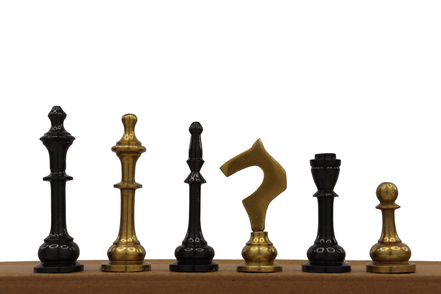 playminds Minimalist Slim-Line Metal Chess Set | Solid Brass & Gunmetal Black