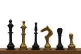 playminds Minimalist Slim-Line Metal Chess Set | Solid Brass & Gunmetal Black