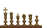 playminds Luxury Regency Series Metal Chess Set | Polished Brass & Gunmetal Black