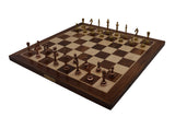 playminds Luxury Two-Tone Metal Staunton Chess Set | Polished Brass & Chrome