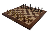 playminds Minimalist Slim-Line Metal Chess Set | Solid Brass & Gunmetal Black