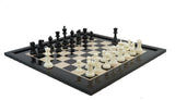 playminds 21" Artisan Heritage Wooden Chess Set – Glossy Crimson & Ebony Collector Series