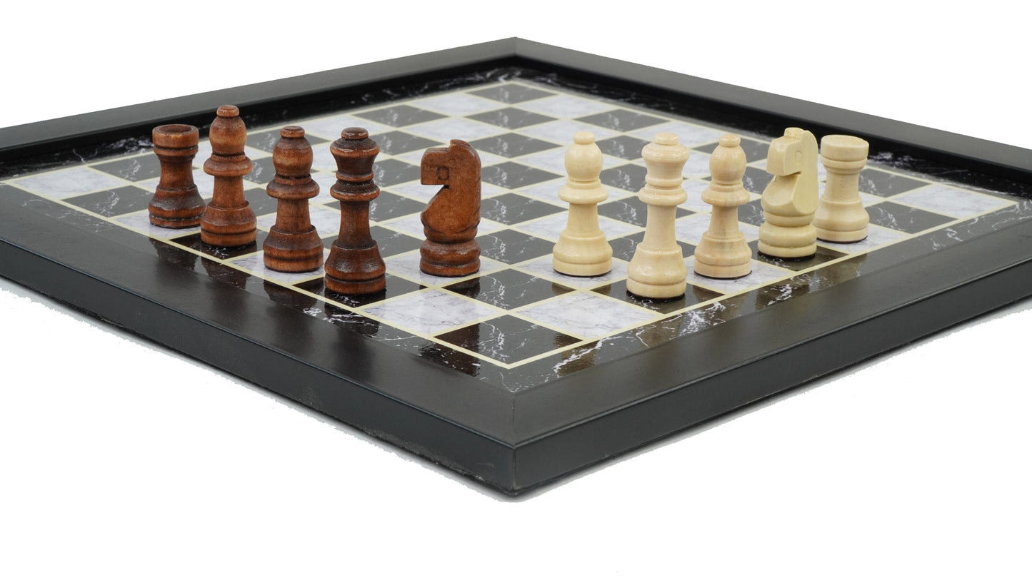 playminds 21" Professional Tournament Wooden Chess Set – High-Gloss Pedestal Edition