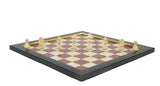 playminds 21" Boutique Grandmaster Wooden Chess Set – Gold-Inlay Pedestal Edition