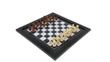 playminds 21" Elite Mirror-Finish Wooden Chess Set – Deep Grain High-Gloss Collection
