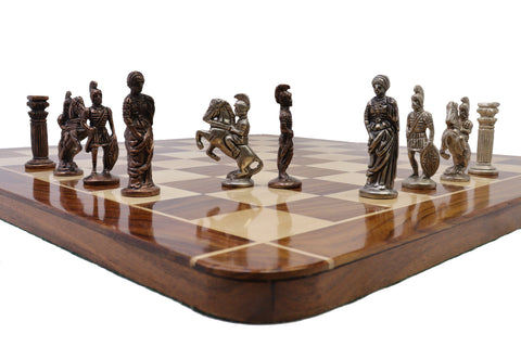 playminds Ancient Roman Empire Luxury Metal Chess Set