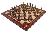 playminds  Roman Empire Handcrafted Metal Chess Set with Luxury Wooden Board