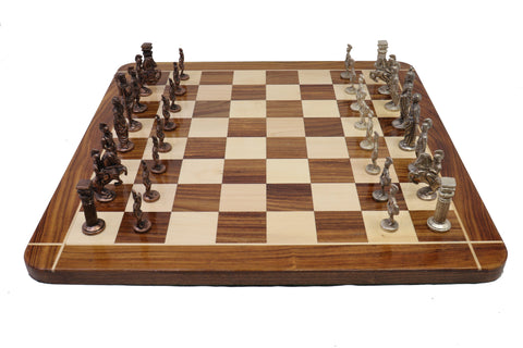 playminds Ancient Roman Empire Luxury Metal Chess Set