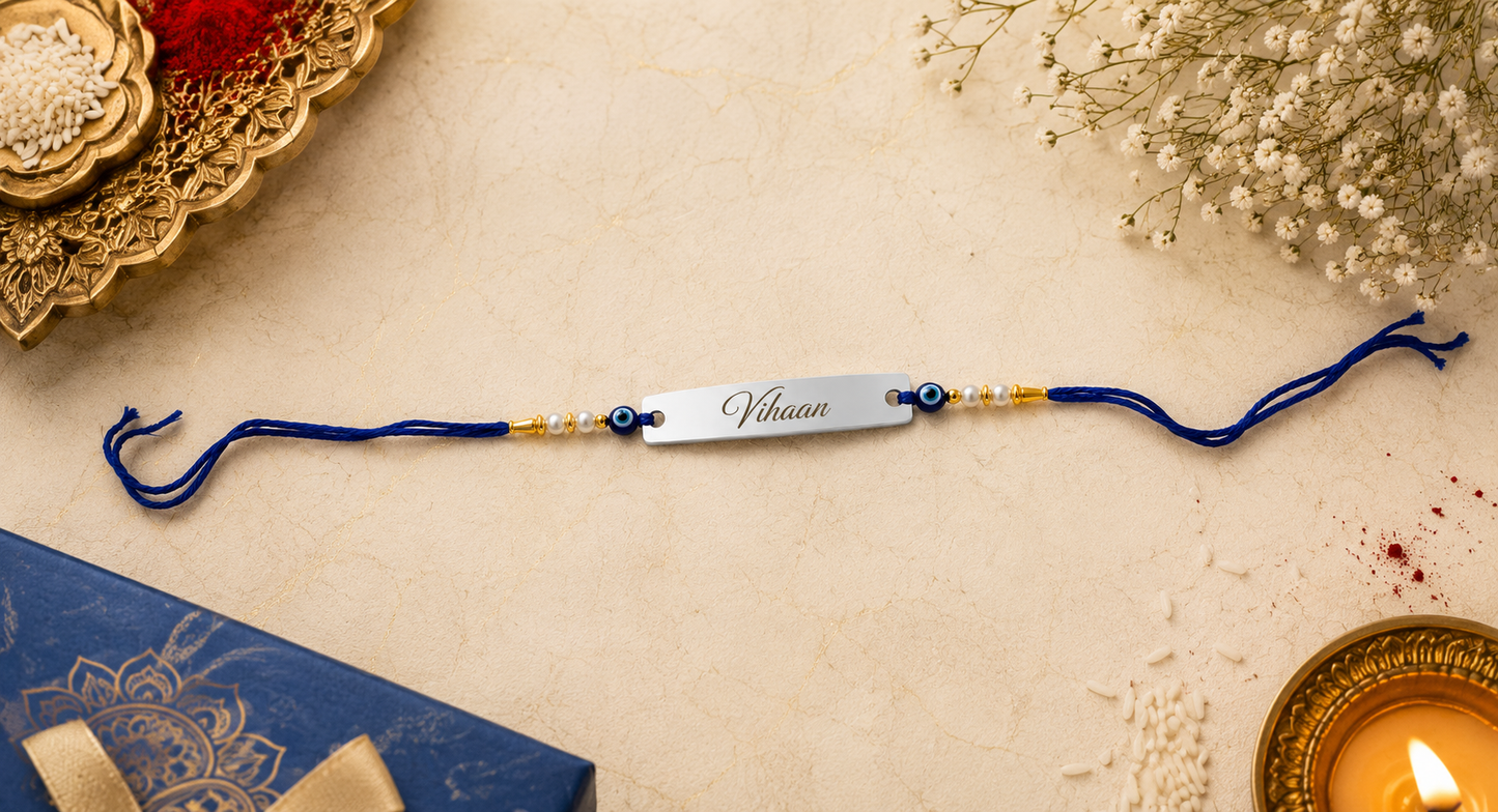 Rakhi - Personalized Evil Eye Name Rakhi