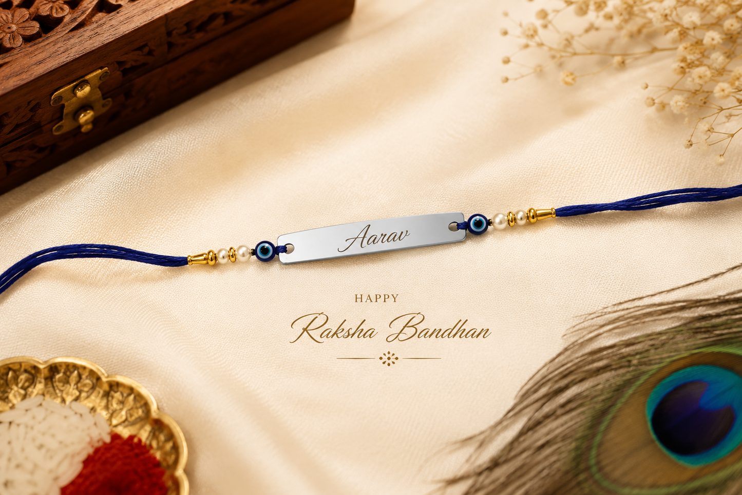 Rakhi - Personalized Evil Eye Name Rakhi