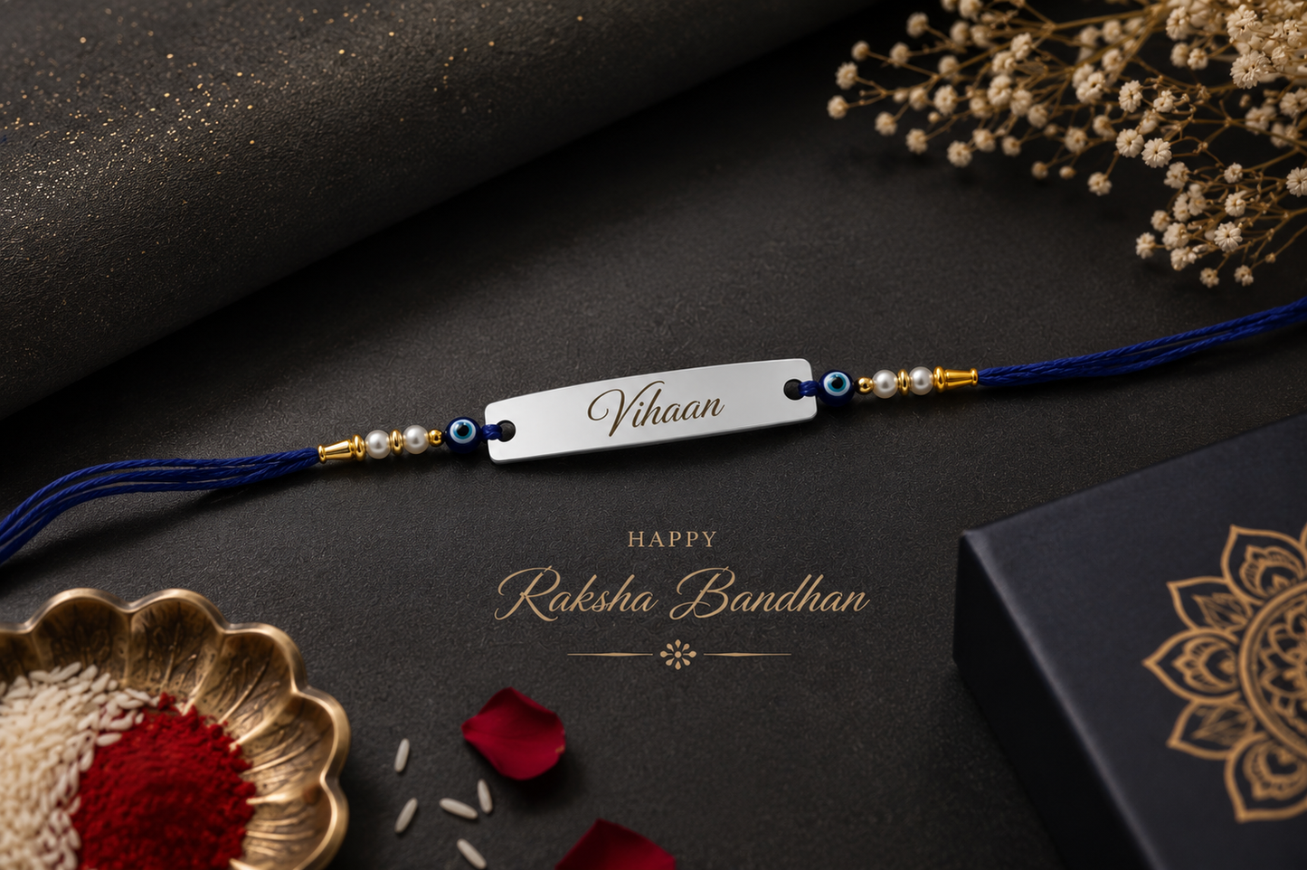 Rakhi - Personalized Evil Eye Name Rakhi